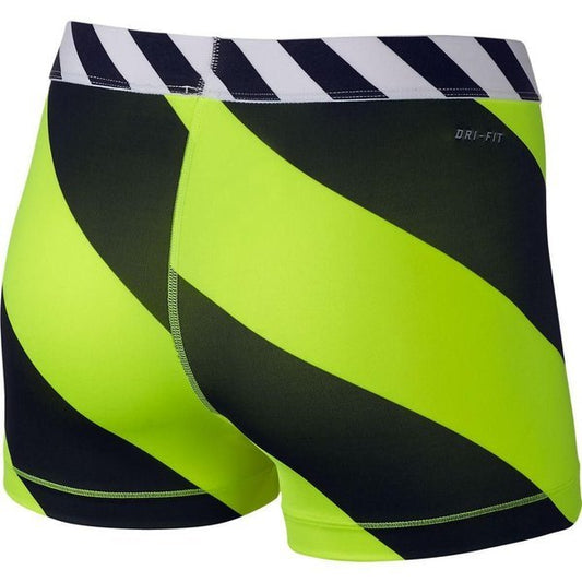 Nike Pro Shorts Volt Striped