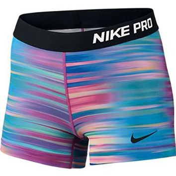 Nike Pro Shorts Rainbow Striped