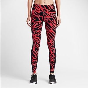 Nike Print Safari Tights Red