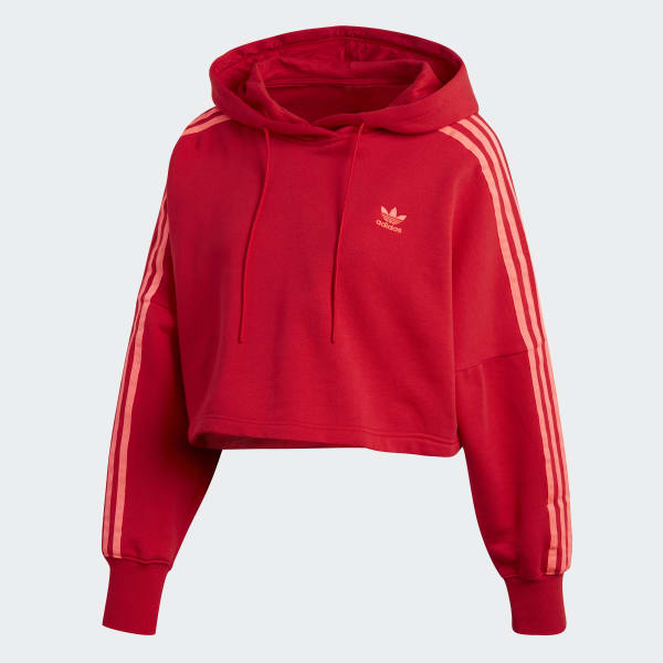 Adidas Cropped Hood Red Crop