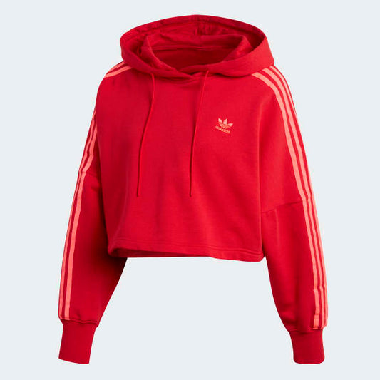 Adidas Crop Hoodie Red Pink